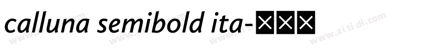 calluna semibold ita字体转换